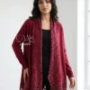 Lace Trim Cashmere Knit Shrug