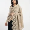 Champagne Beige Pashmina Lace Shawl