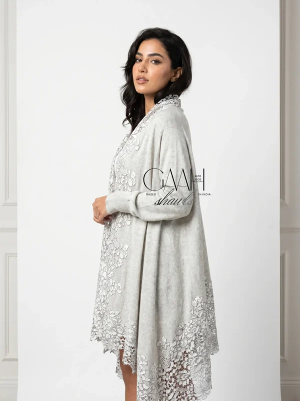Cashmere Knitted Lace Shrug