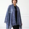 Cashmere Knitted Cape With Lace