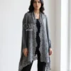 Cashmere Knitted Shrug With Lace Trim