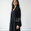 Black Swarovski Cashmere Knit Shrug