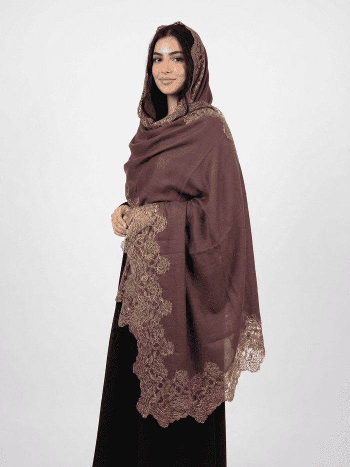 Pashmina Shawl With French Lace