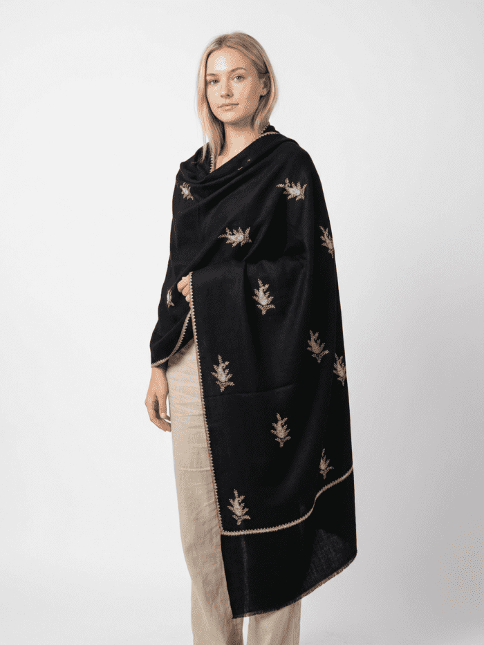 100% Pure Pashmina Sozni Shawl